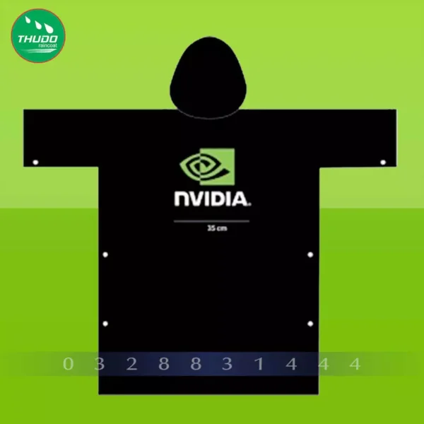 Áo mưa chữ T in logo công ty Nvidia